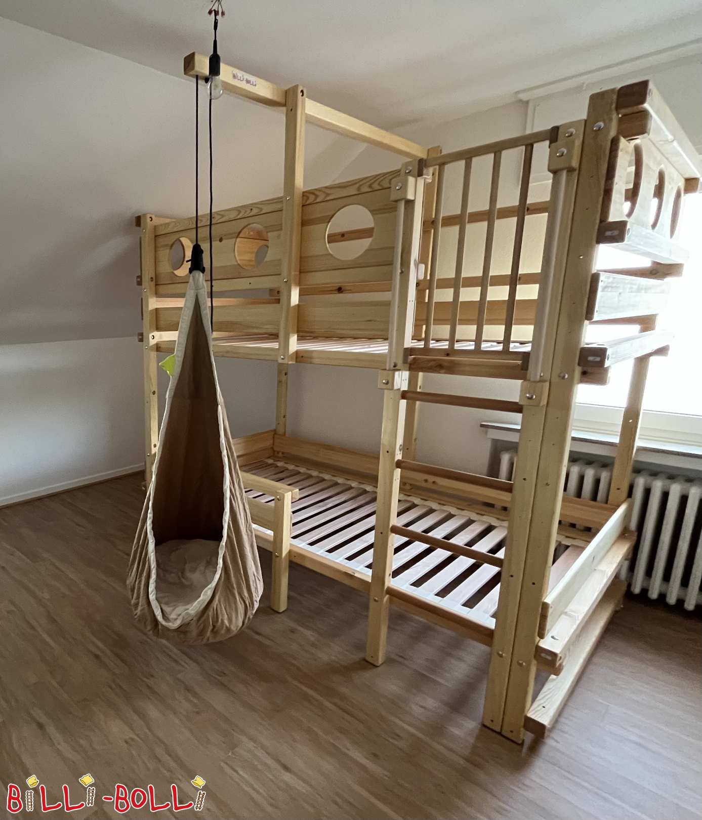 Etagenbett Kiefer 120x200 mit Bullaugen Themenbrett, Hängehöhle uvm (Kategorie: Etagenbett gebraucht)