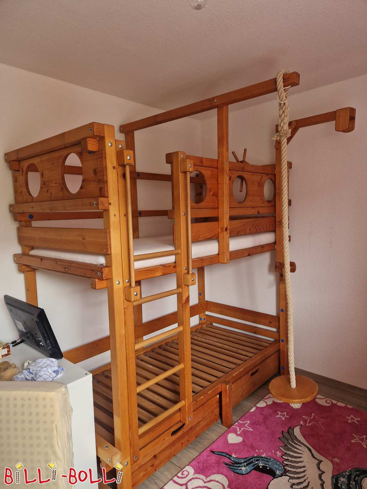 Etagenbett mit umfangreichen Zubehör - Piraten-Thema (Kategorie: Etagenbett gebraucht)