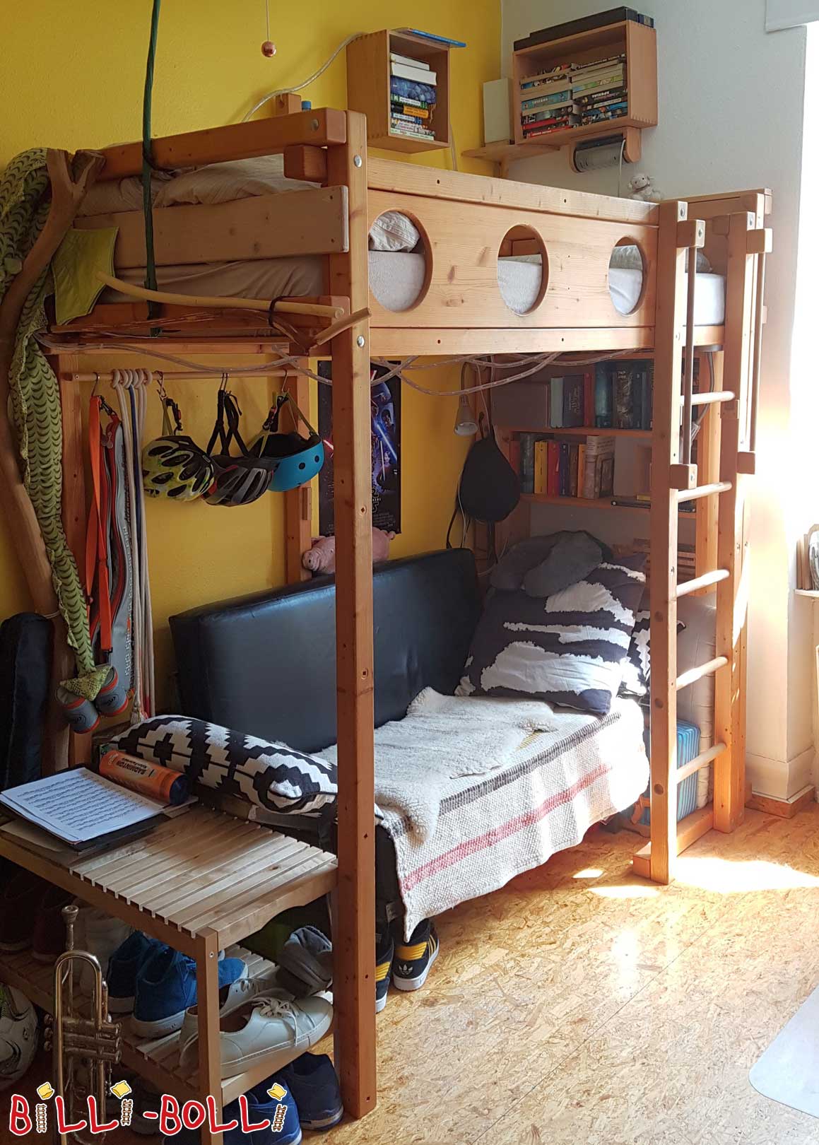 Mitwachsendes Hochbett, Original von Billi-Bolli für 500€ (Hochbett gebraucht) Mitwachsendes Hochbett, Original von Billi-Bolli für 500€ (Hochbett gebraucht)