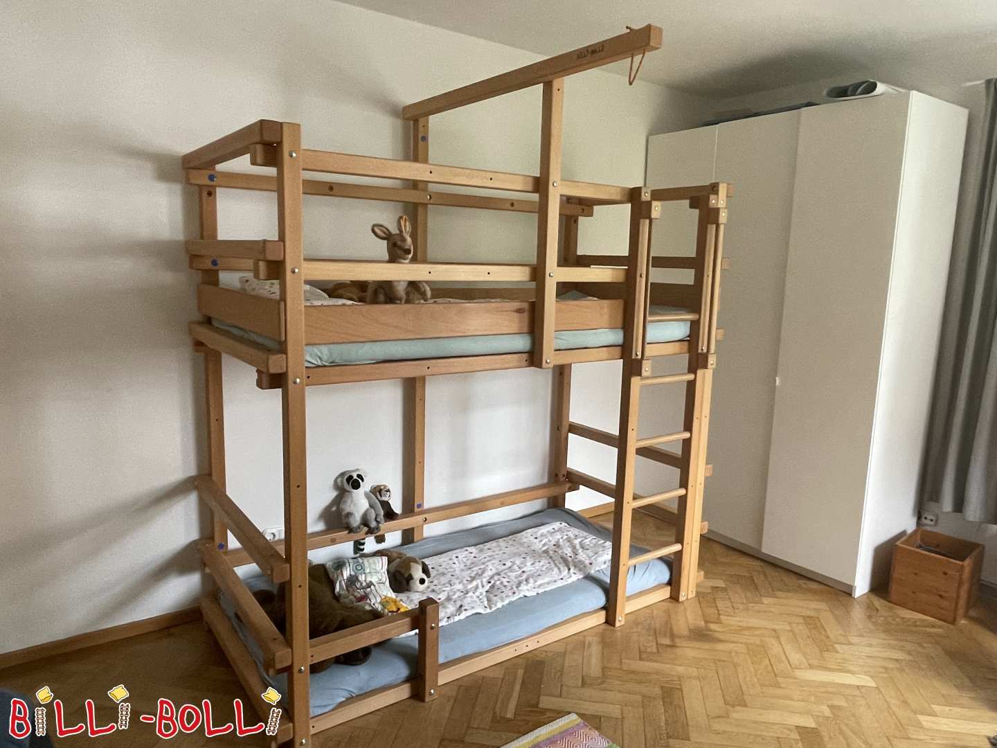 Etagenbett seitlich versetzt, Buche geölt, 90x200 in München (Kategorie: Etagenbett-seitlich-versetzt gebraucht)