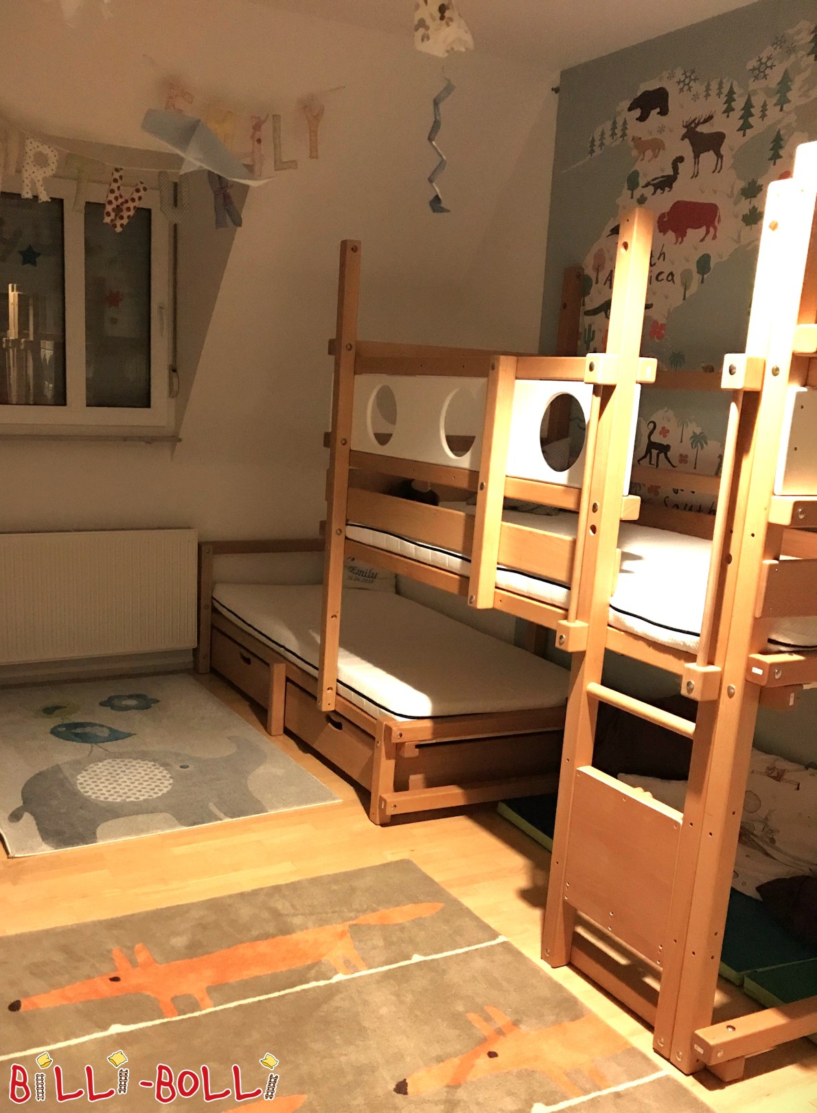 Etagenbett-seitlich-versetzt mit Piraten-Deko in Wiesbaden (Kategorie: Etagenbett-seitlich-versetzt gebraucht)