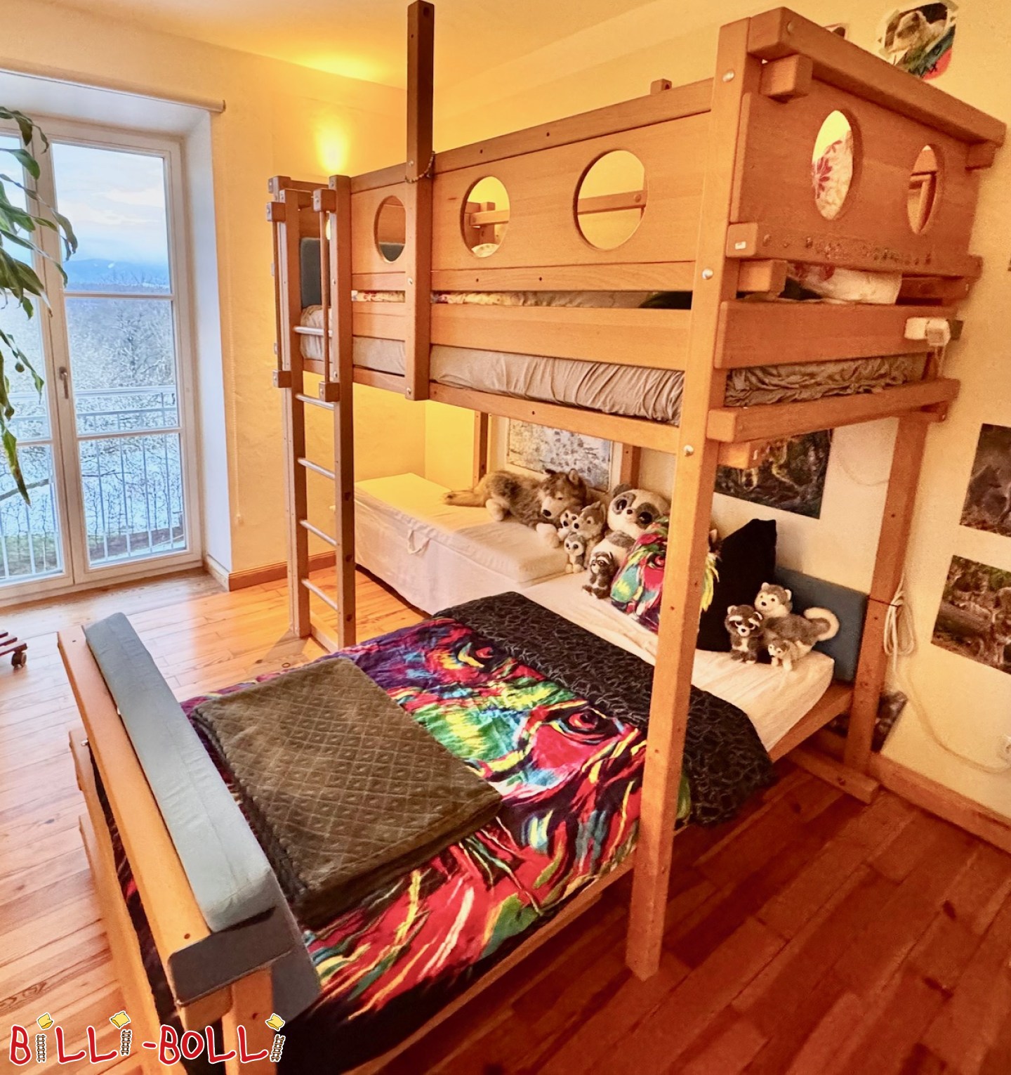 Etagenbett-über-Eck oder mal Piratenschiff mit Kran, 2 x 100x200 cm (Kategorie: Etagenbett-über-Eck gebraucht)