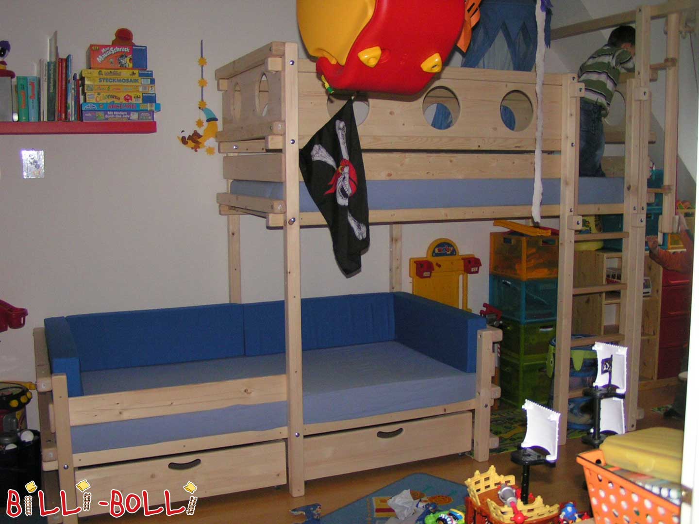 Etagenbett-seitlich-versetzt (Hochbett gebraucht)