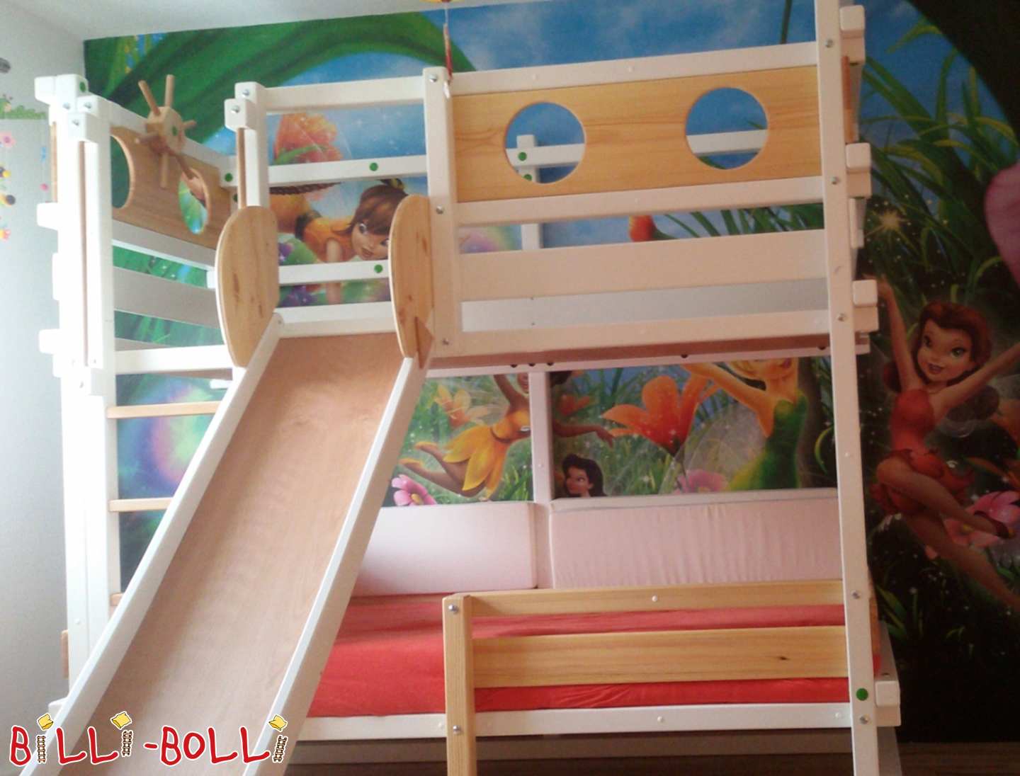 Etagenbett weiß mit Rutsche und Kuscheletage (Kategorie: Etagenbett gebraucht)