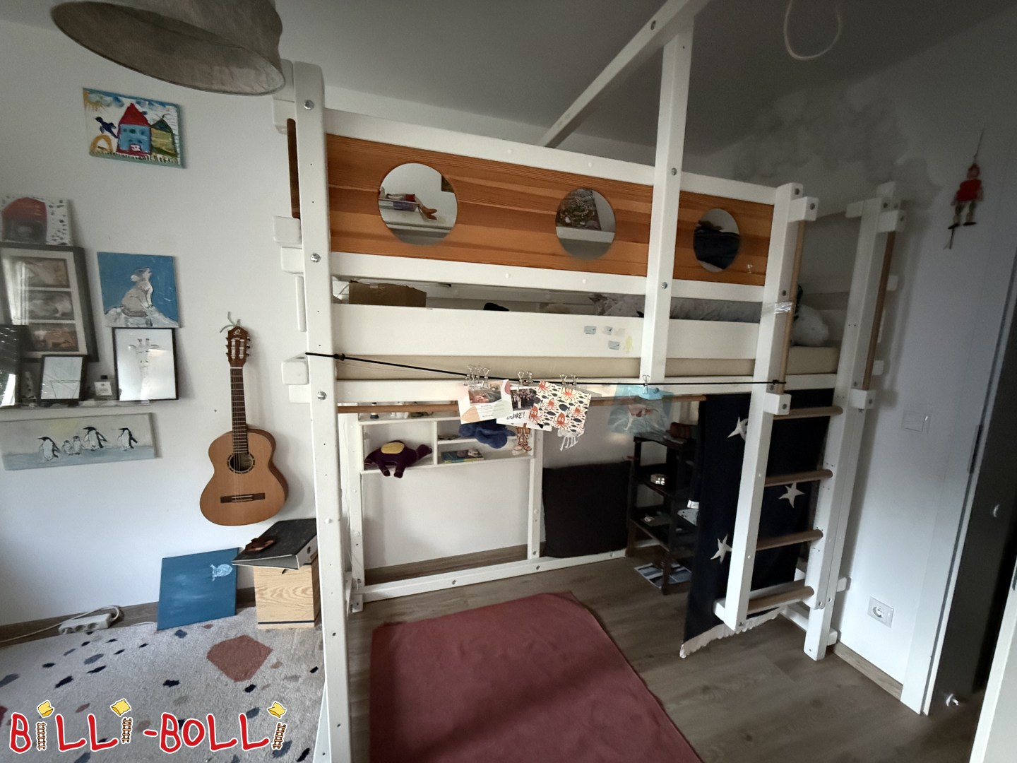 Etagenbett weiß mit Zubehör (Kategorie: Etagenbett gebraucht)