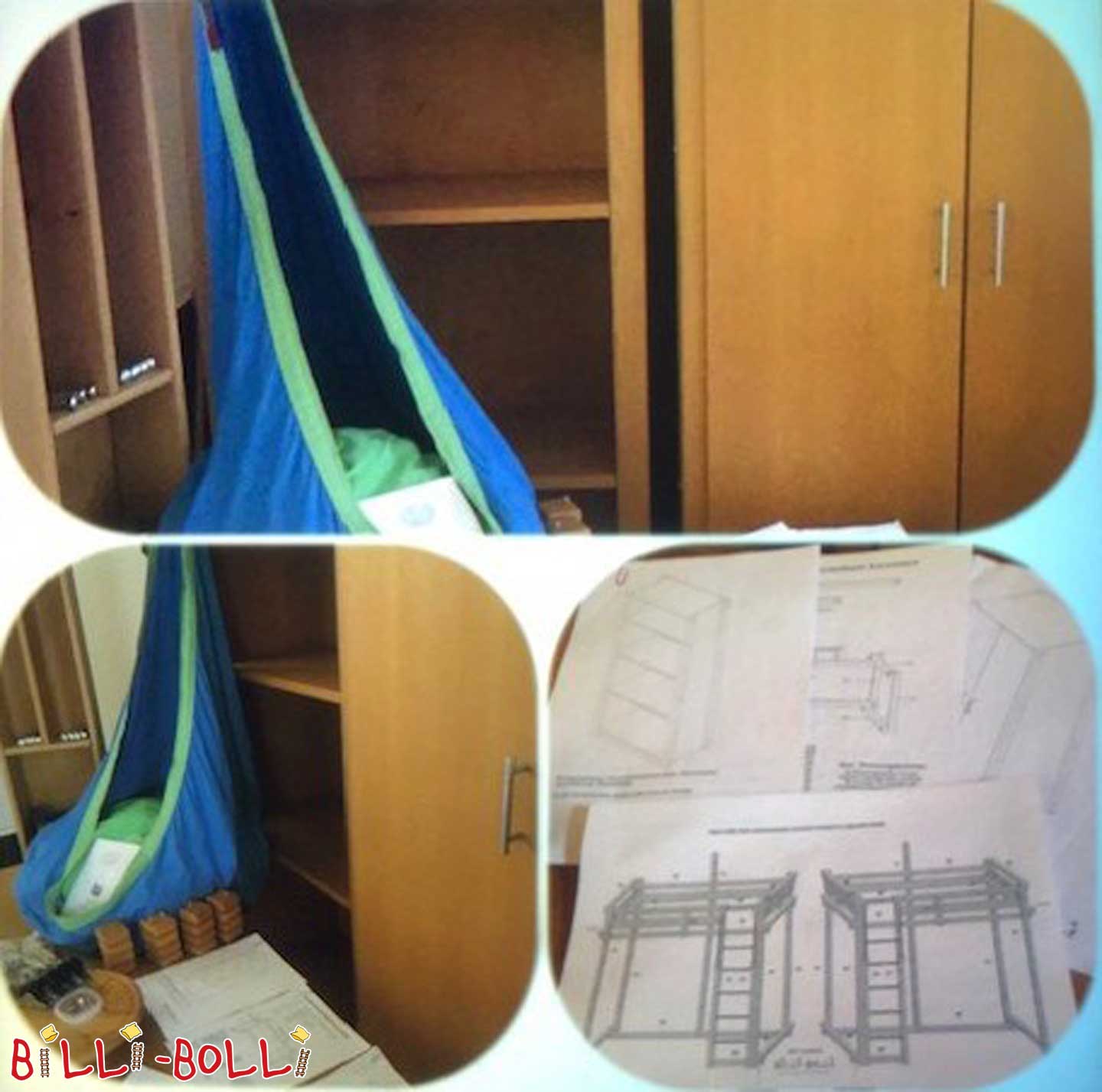 Hochbett - Kleiderschrank - Regal (Hochbett gebraucht) Hochbett - Kleiderschrank - Regal (Hochbett gebraucht)