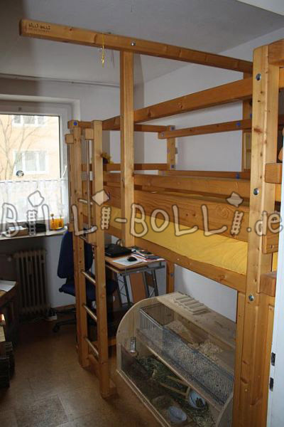 Kinderhochbett Fichte, 80 cm x 190 cm (Hochbett gebraucht) Kinderhochbett Fichte, 80 cm x 190 cm (Hochbett gebraucht)
