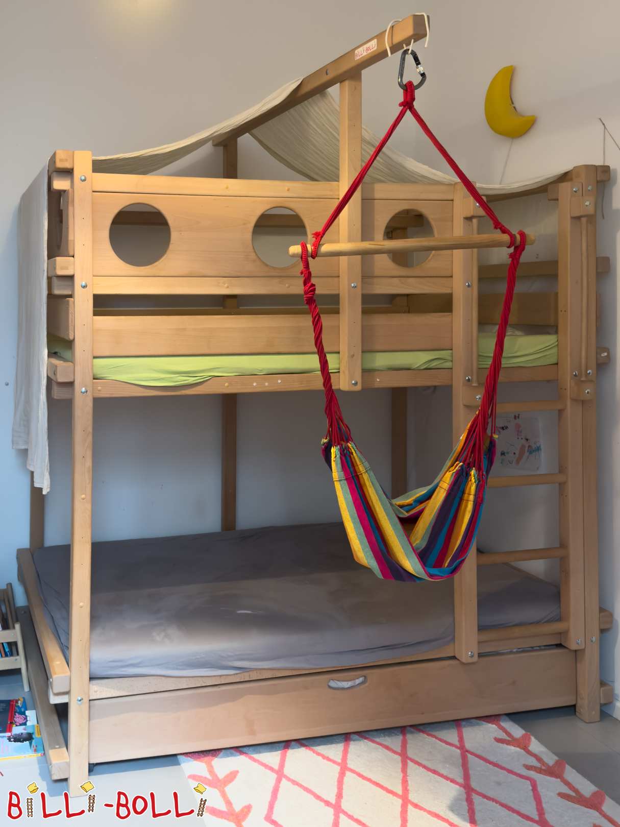 Hochbett 120×190cm +Etagenbett/Bettkasten-Erweiterung (Kategorie: Hochbett mitwachsend gebraucht)