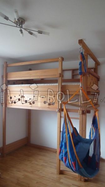 Hochbett 90 x 200 cm Buche unbehandelt (Hochbett gebraucht) Hochbett 90 x 200 cm Buche unbehandelt (Hochbett gebraucht)
