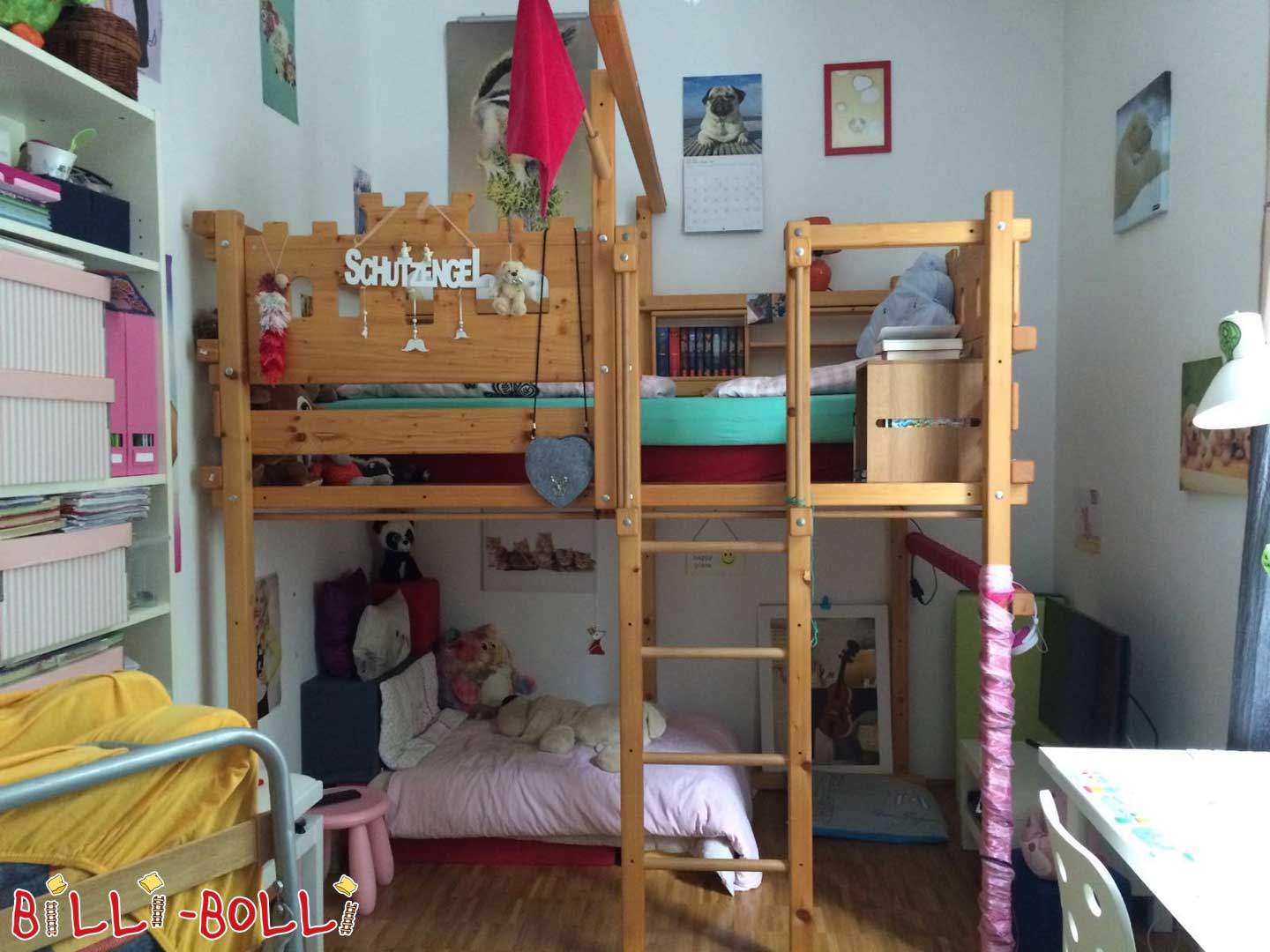 Hochbett aus Fichte (Hochbett gebraucht) Hochbett aus Fichte (Hochbett gebraucht)