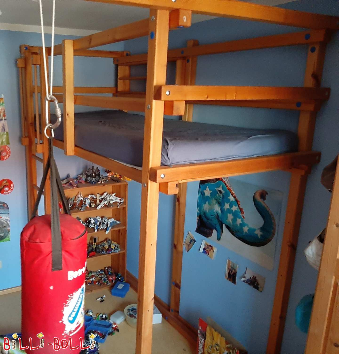 Hochbett aus Kiefer mit Ölwachsbehandlung (Kategorie: Hochbett gebraucht)