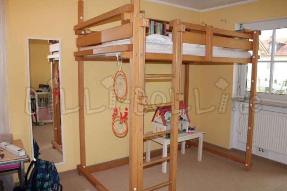 Hochbett Billi-Bolli in Buche geölt-gewachst (Kategorie: Hochbett gebraucht)