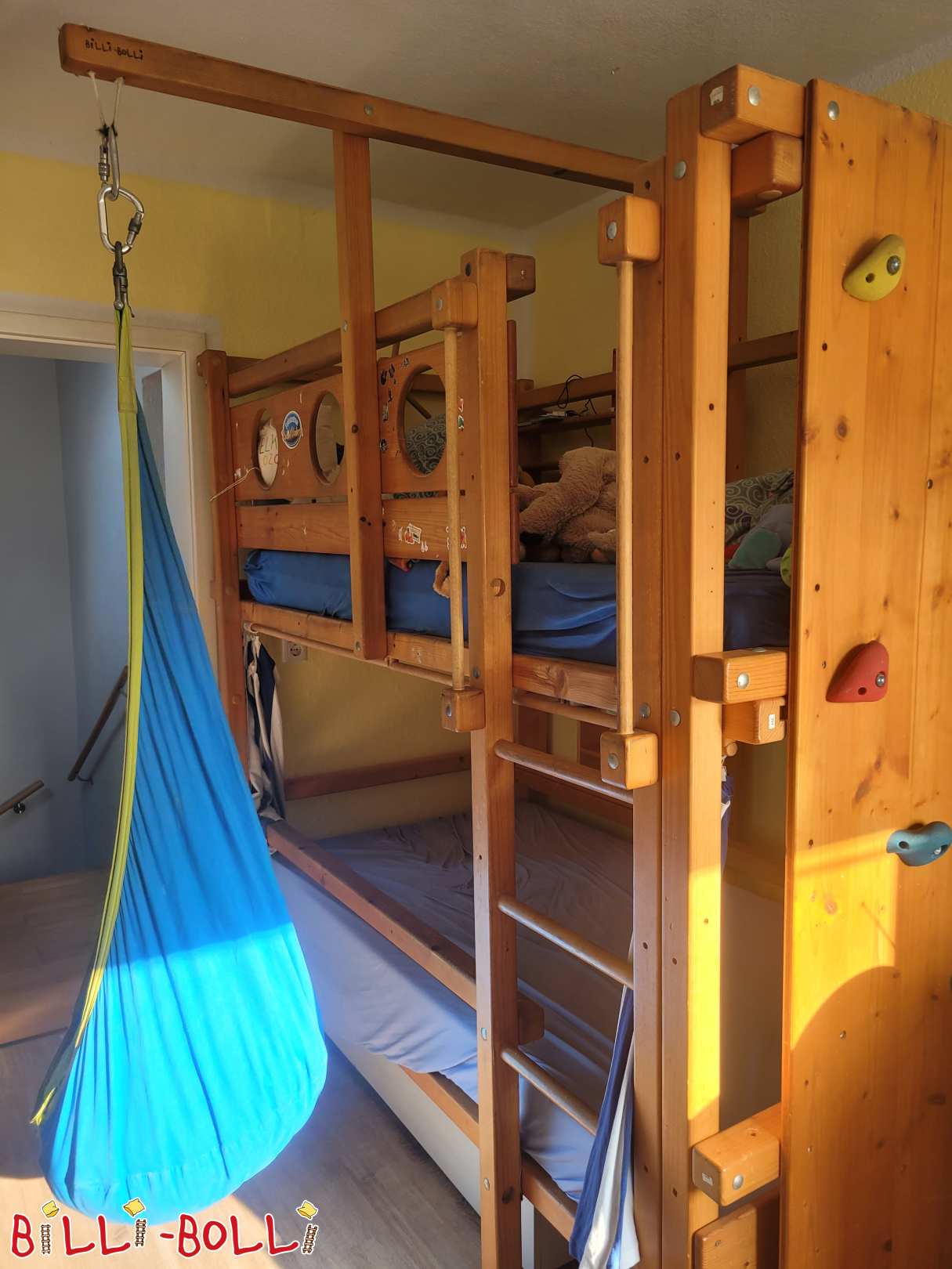 Hochbett Fichte 100 x 200 mit Erweiterungsset zum Etagenbett (Kategorie: Etagenbett gebraucht)