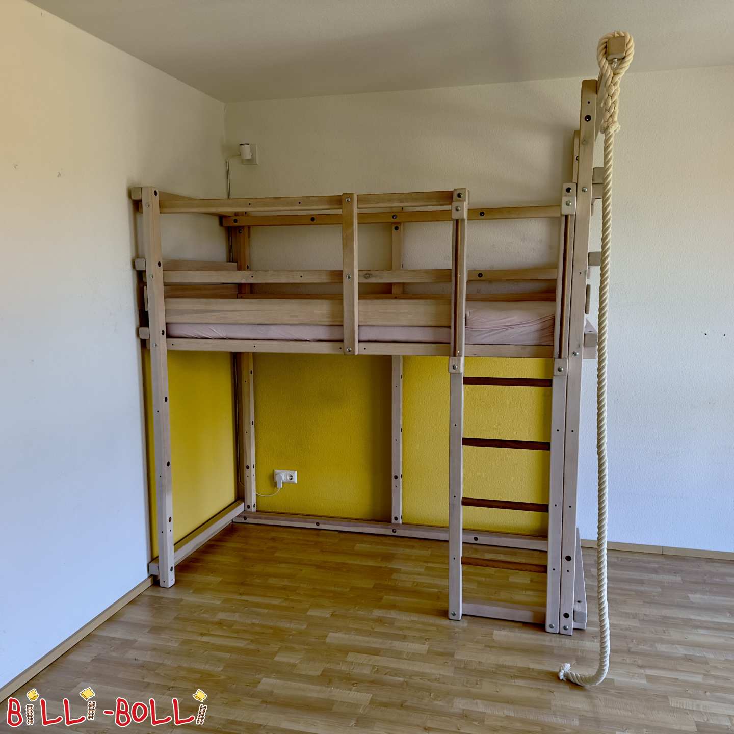 Hochbett mitwachsend - weiß lasiert (Kategorie: Hochbett mitwachsend gebraucht)