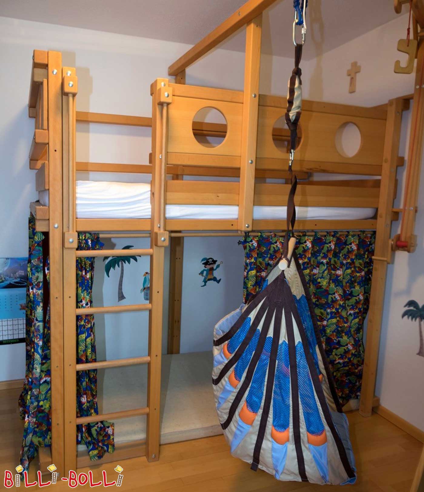 Hochbett mitwachsend, 90 x 200 cm, Buche geölt-gewachst (Hochbett gebraucht)