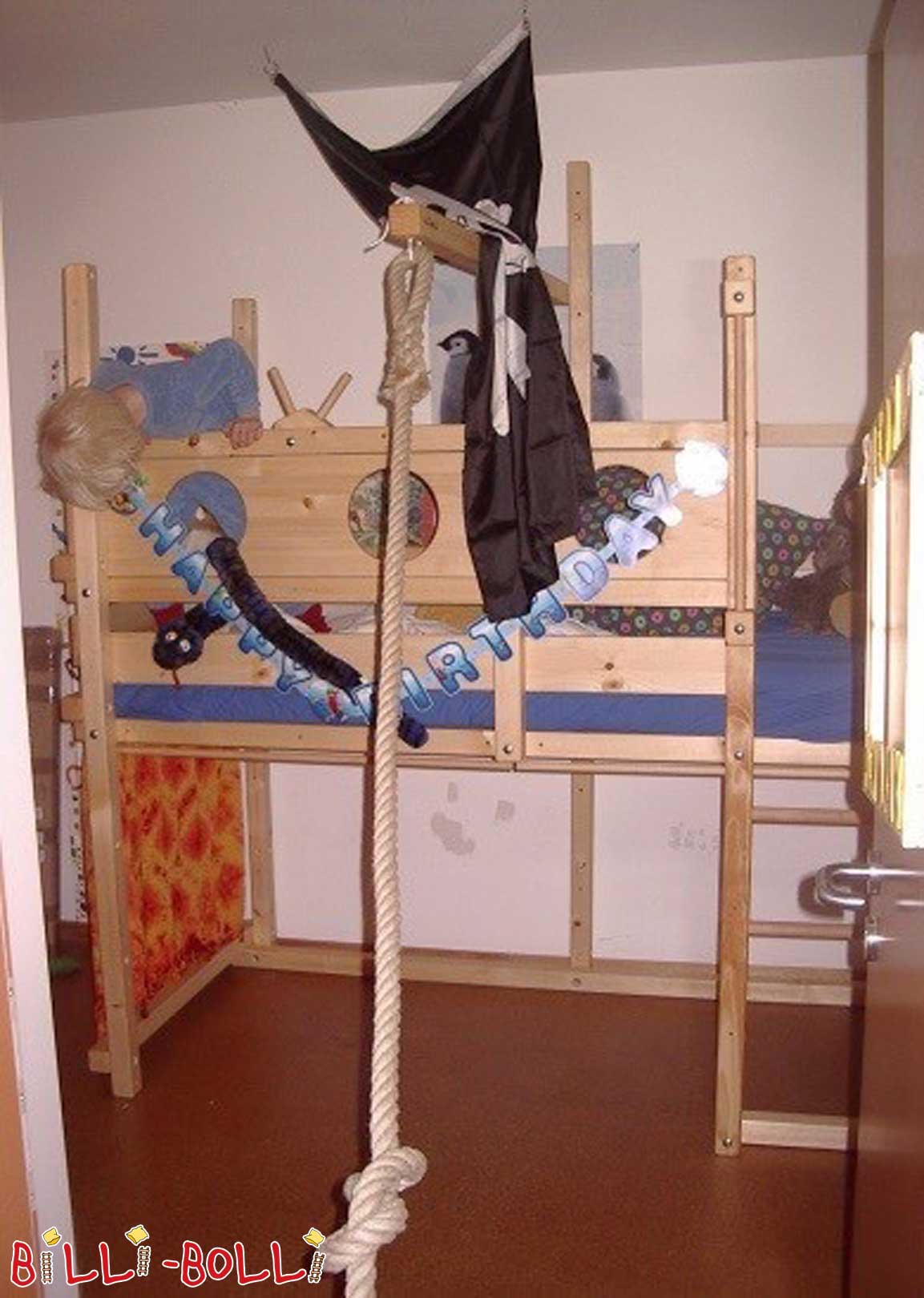 Hochbett, mitwachsend, 90 x 200 cm, Fichte geölt-gewachst (Hochbett gebraucht) Hochbett, mitwachsend, 90 x 200 cm, Fichte geölt-gewachst (Hochbett gebraucht)