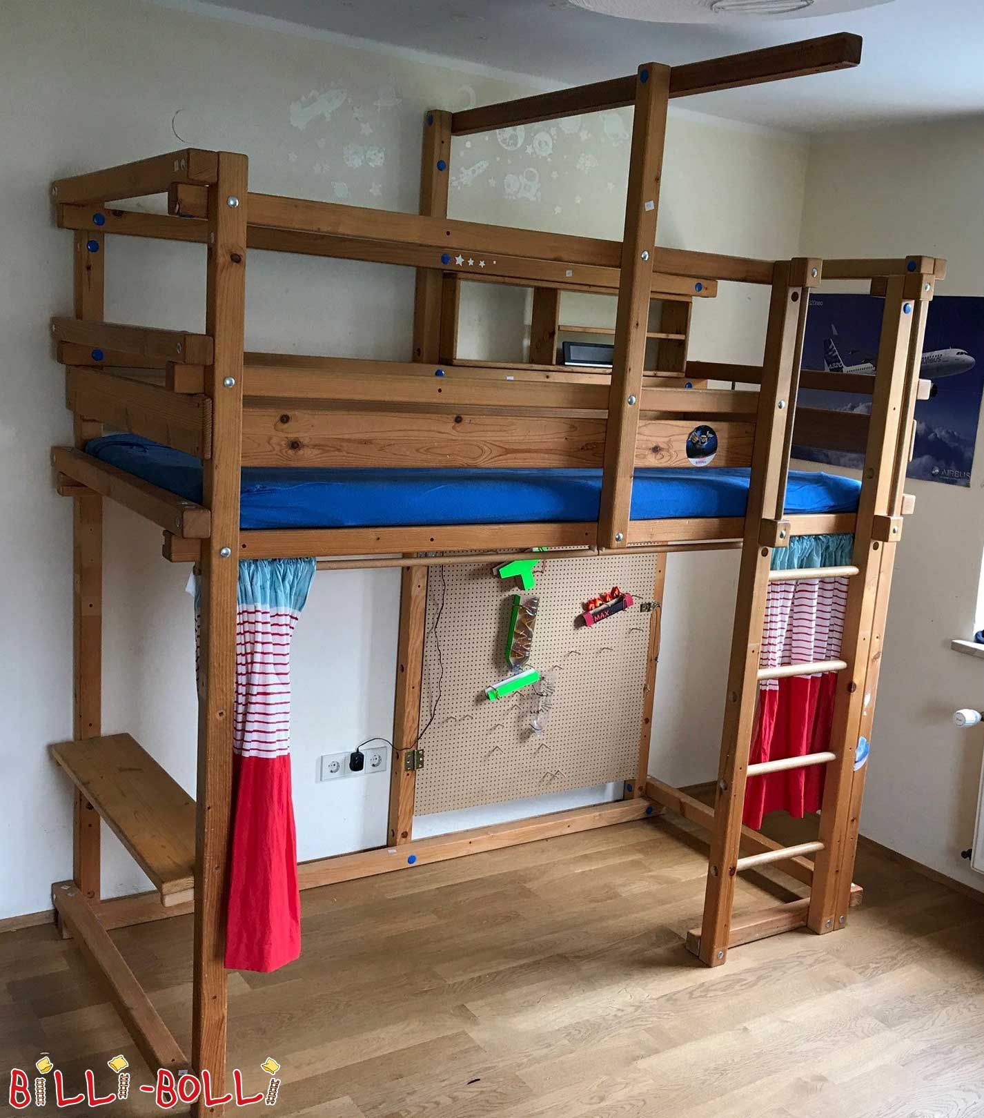 Hochbett mitwachsend, 90 x 200 cm, Fichte unbehandelt (Hochbett gebraucht)