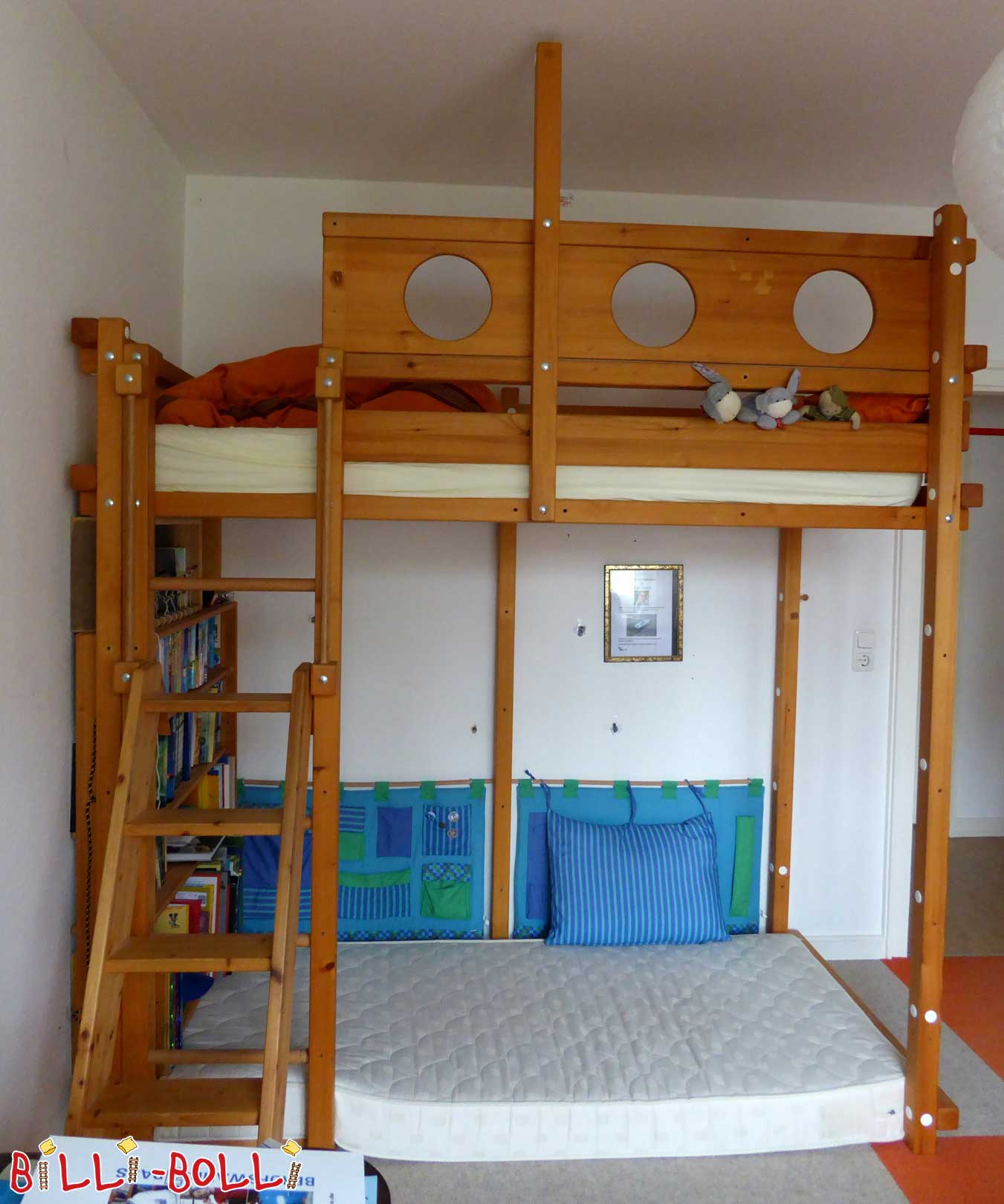 Hochbett mitwachsend, 90 x 200, Fichte geölt-gewachst (Hochbett gebraucht)