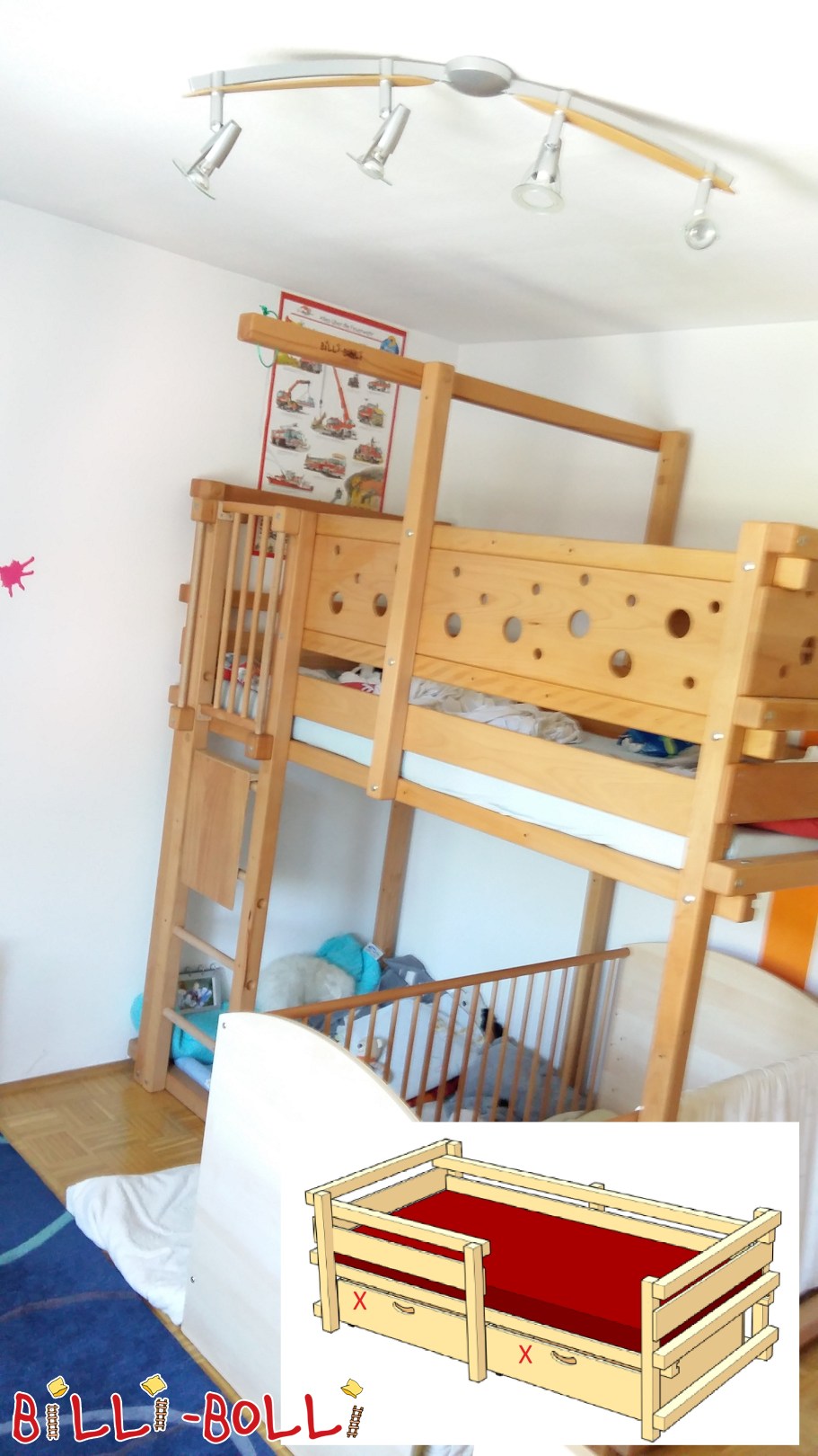 Inserat 7076: Hochbett mitwachsend 90x200 + Umbausets Etagenbett, Jugendbett Typ D Hochbett mitwachsend 90x200 + Umbausets Etagenbett, Jugendbett Typ D (Kategorie: Hochbett mitwachsend gebraucht)