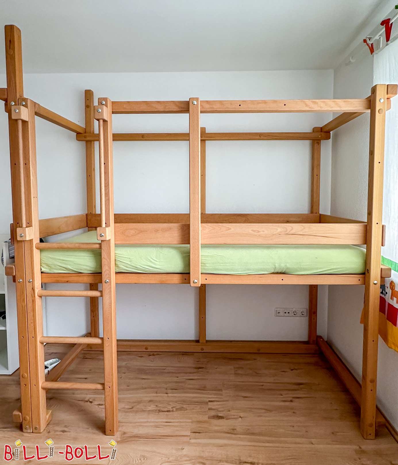 Hochbett mitwachsend 90x200, Buche inkl. Babygitterset (Kategorie: Hochbett mitwachsend gebraucht)