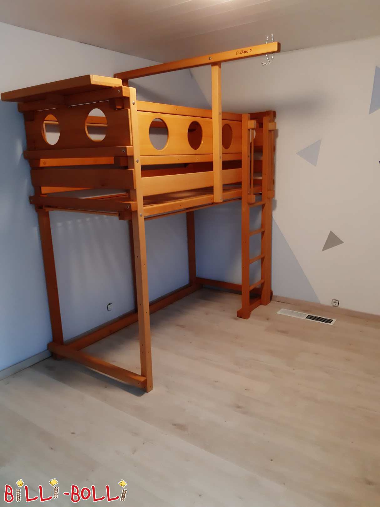 Hochbett mitwachsend, Buche geölt mit viel Zubehör in 38162 Cremlingen (Kategorie: Hochbett mitwachsend gebraucht)