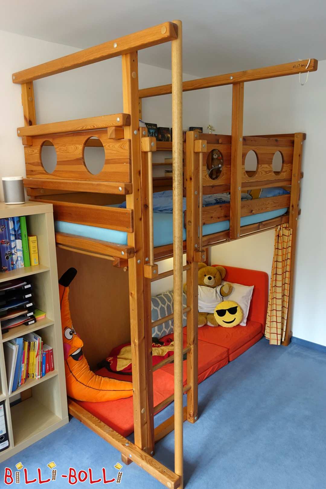 Hochbett mitwachsend, Kiefer geölt-gewachst in Freising (Kategorie: Hochbett gebraucht)