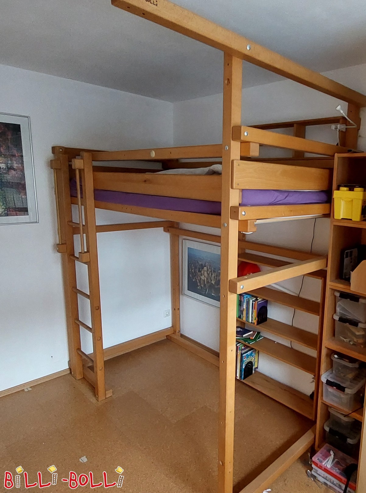 Inserat 7073: Hochbett mitwachsend mit Kranbalken, 100 x 200 cm, Buche, geölt-gew. Hochbett mitwachsend mit Kranbalken, 100 x 200 cm, Buche, geölt-gew. (Kategorie: Hochbett mitwachsend gebraucht)