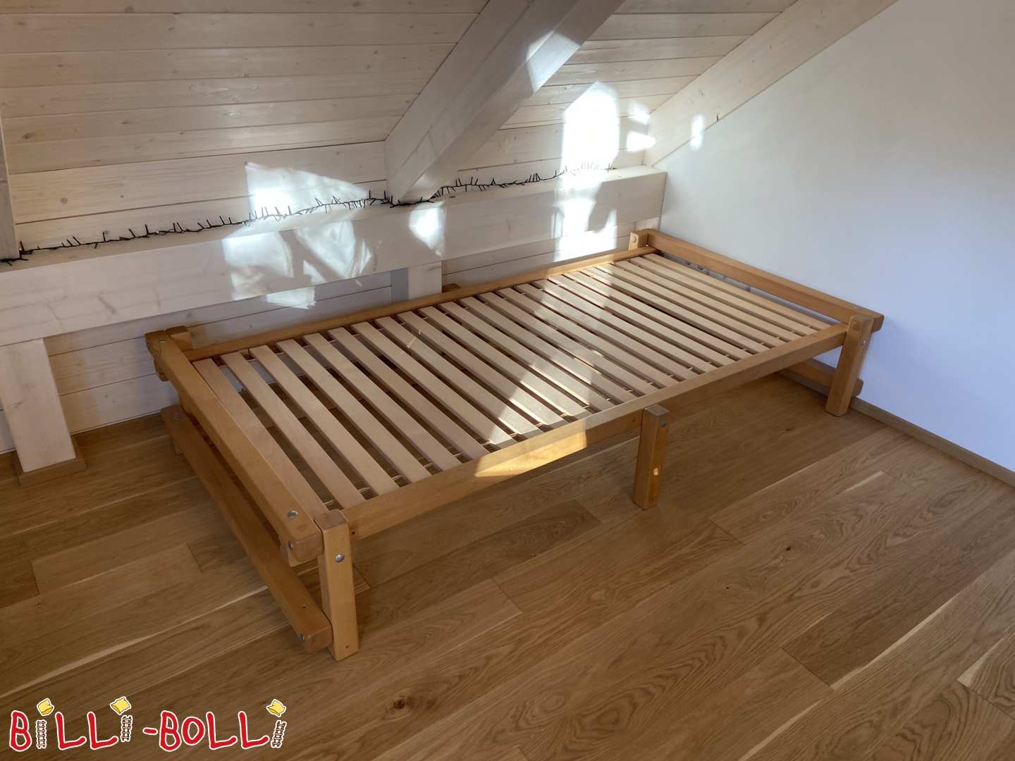 Jugendbett niedrig 100x200 cm , Buche geölt (Kategorie: Jugendbetten niedrig gebraucht)