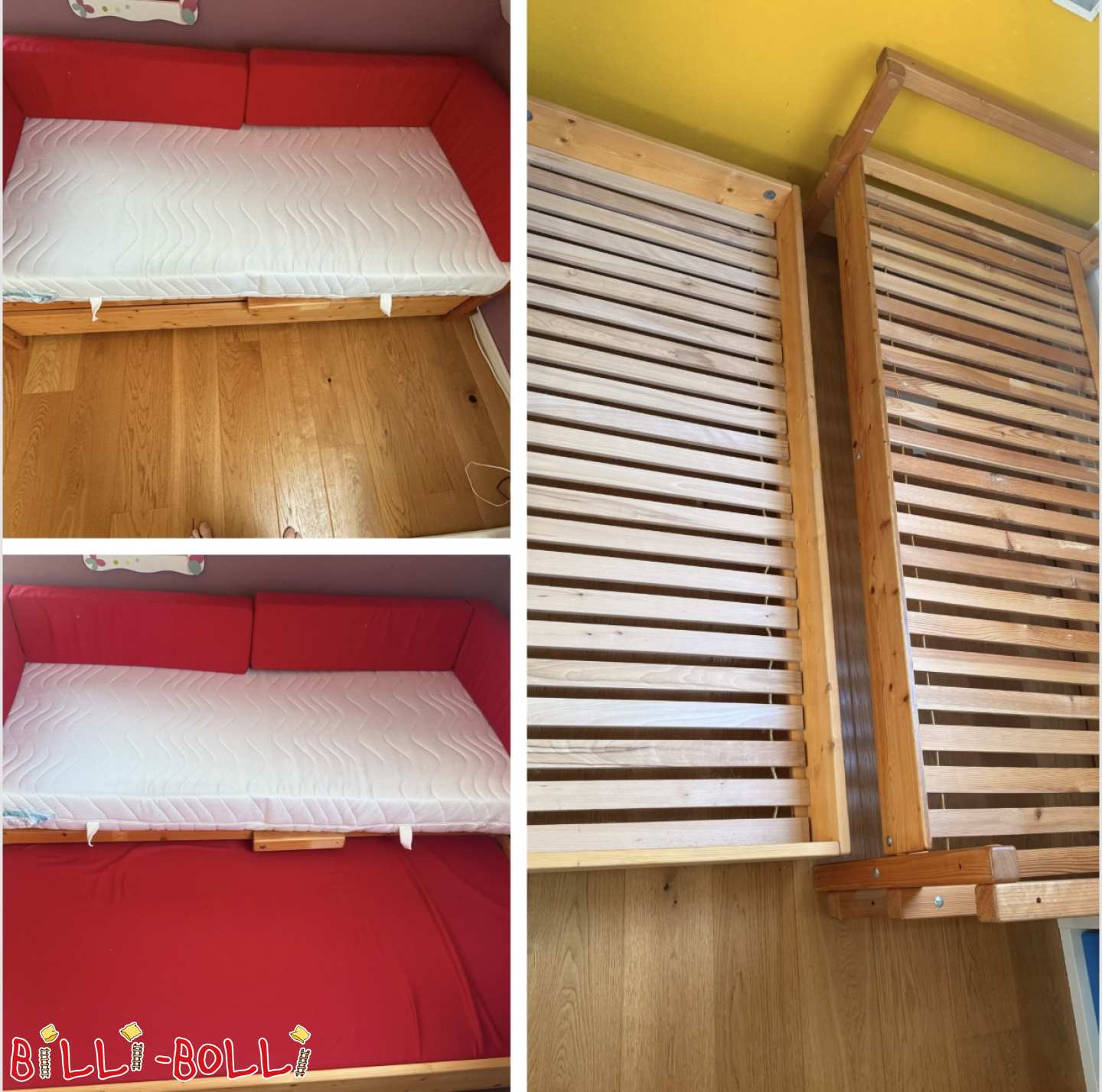 Jugendbett niedrig mit zusätzlichem Ausziehbett (Kategorie: Jugendbetten niedrig gebraucht)