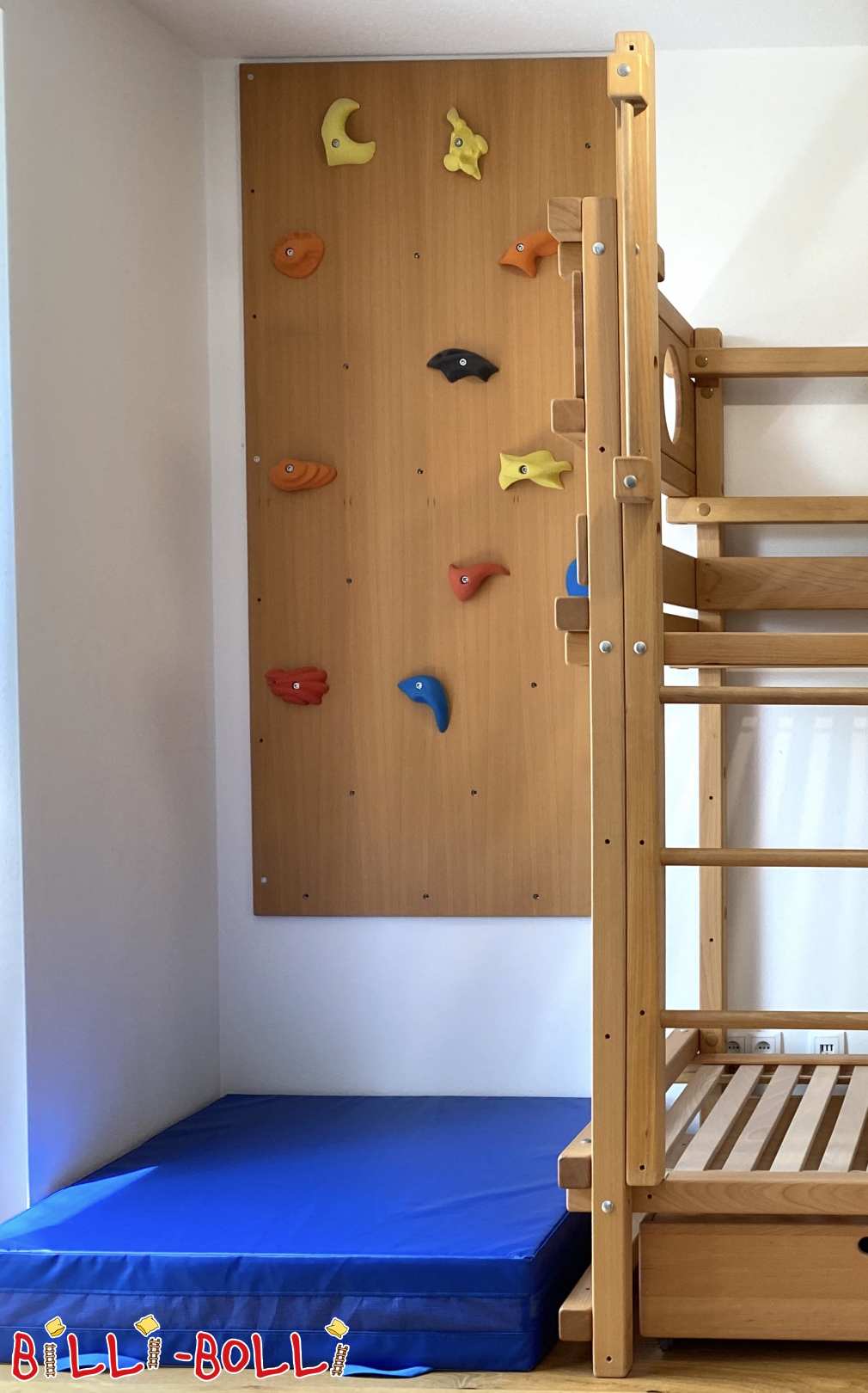 Kletterwand Buche geölt BxH 90x196 (Kategorie: Zubehör/Erweiterungsteile gebraucht) Kletterwand Buche geölt BxH 90x196 (Kategorie: Zubehör/Erweiterungsteile gebraucht)