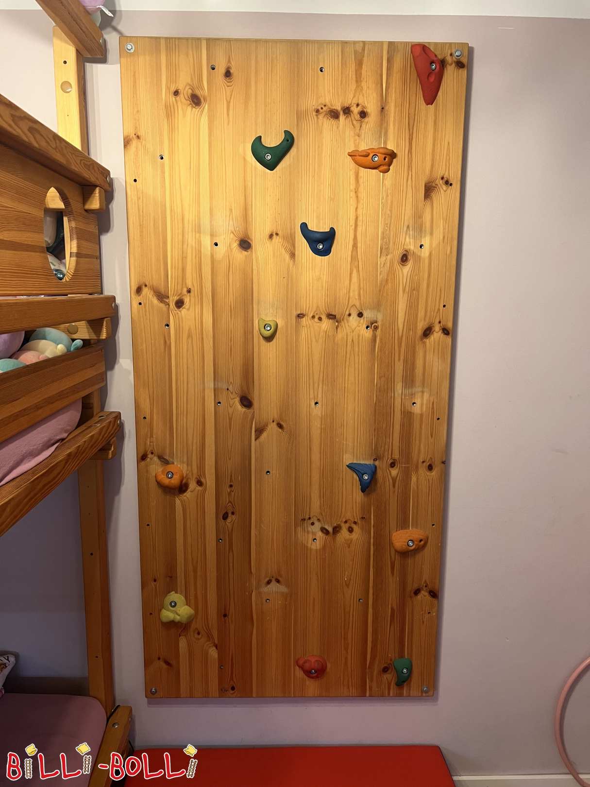 Kletterwand, Kiefer geölt-gewachst (Kategorie: Zubehör/Erweiterungsteile gebraucht)