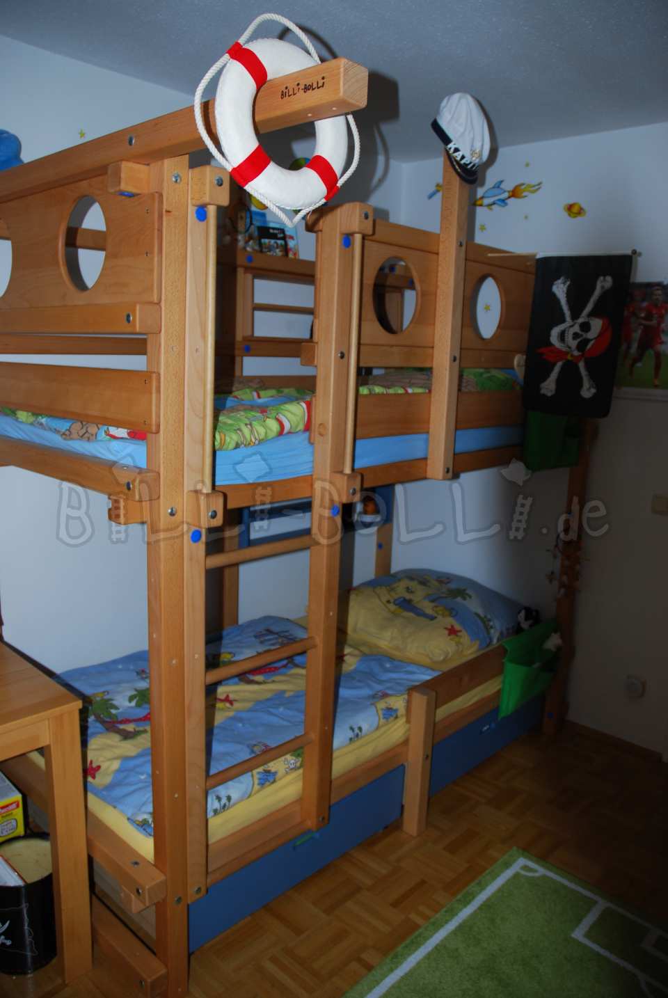 Mitwachsende Hochbett, 90 x 200 cm, Buche geölt-gewachst (Hochbett gebraucht) Mitwachsende Hochbett, 90 x 200 cm, Buche geölt-gewachst (Hochbett gebraucht)