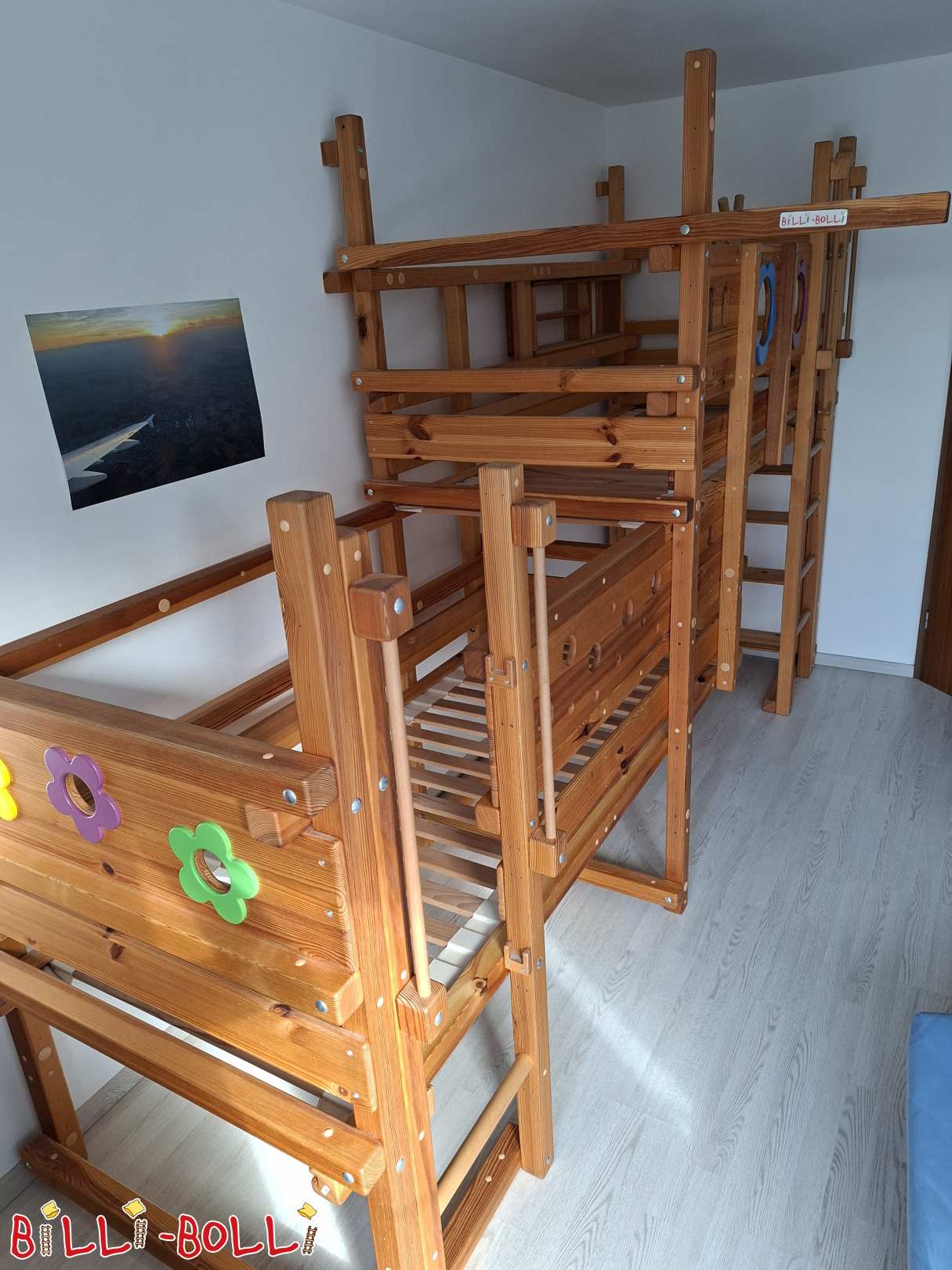 Mitwachsendes Beide-oben-Bett seitlich versetzt (Rhein-Main-Gebiet) (Kategorie: Beide-oben-Etagenbetten gebraucht)