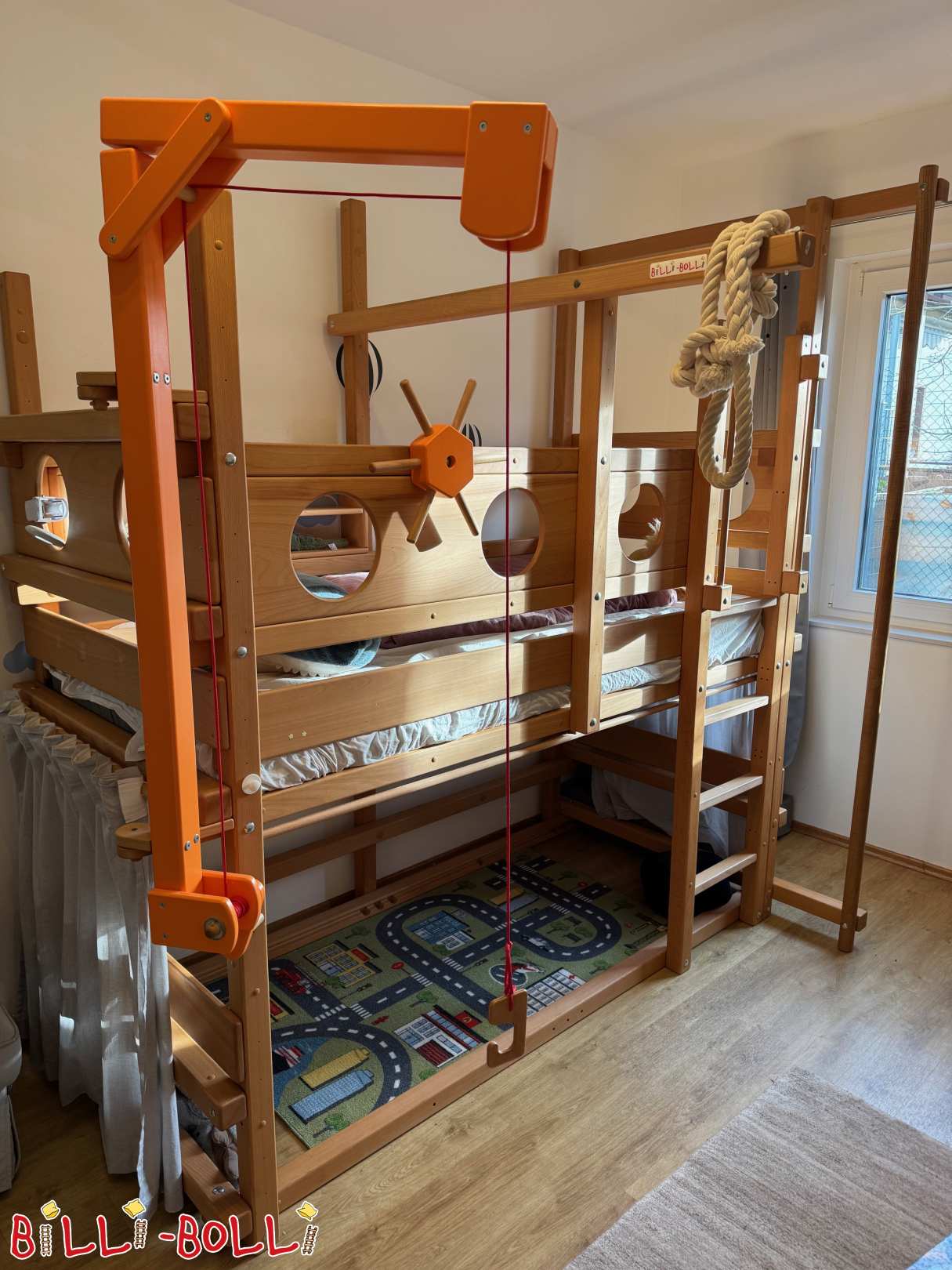 Mitwachsendes Etagenbett Buche geölt in Frankfurt / Eschborn (Kategorie: Etagenbett gebraucht)