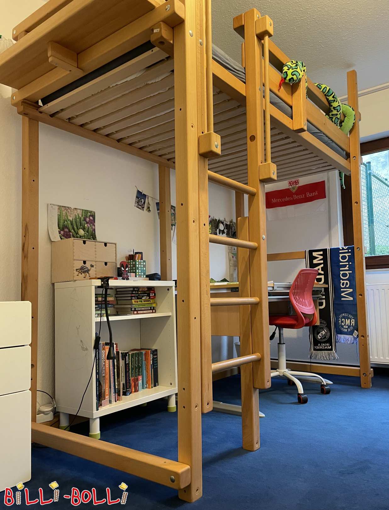 Etagenbett mit Babygitterset, Buche, geölt 90x200cm (Kategorie: Etagenbett gebraucht)