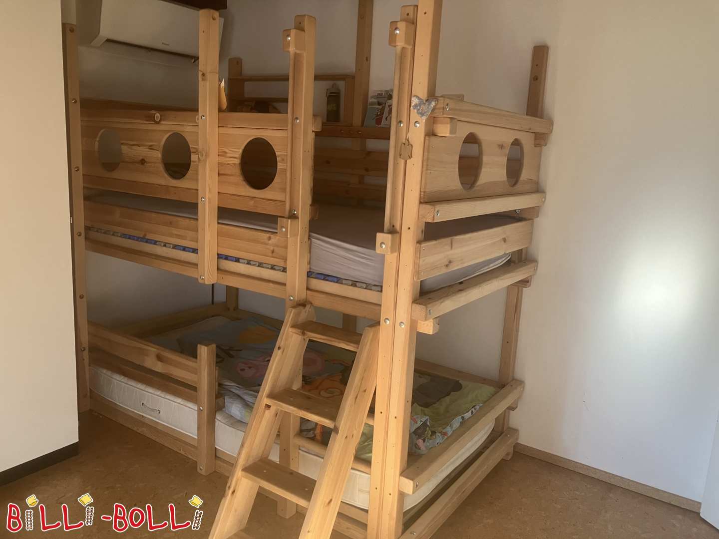 Mitwachsendes Etagenbett mit Bullaugen-Themenbrett, 100x200 cm (Kategorie: Zubehör/Erweiterungsteile gebraucht)