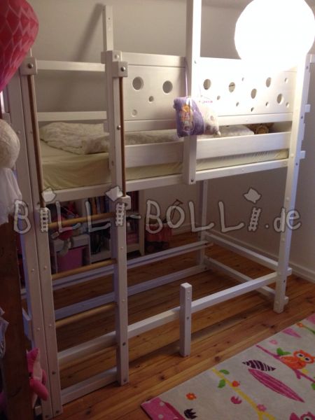 Mitwachsendes Hochbett – Etagenbett in weiß (90-200)- für kleine Mäuse (Hochbett gebraucht) Mitwachsendes Hochbett – Etagenbett in weiß (90-200)- für kleine Mäuse (Hochbett gebraucht)