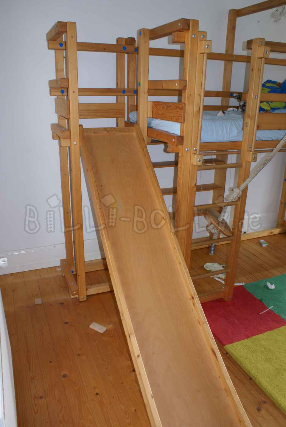 Mitwachsendes Hochbett & Rutschenturm mit Rutsche in Fichte geölt (Hochbett gebraucht) Mitwachsendes Hochbett & Rutschenturm mit Rutsche in Fichte geölt (Hochbett gebraucht)
