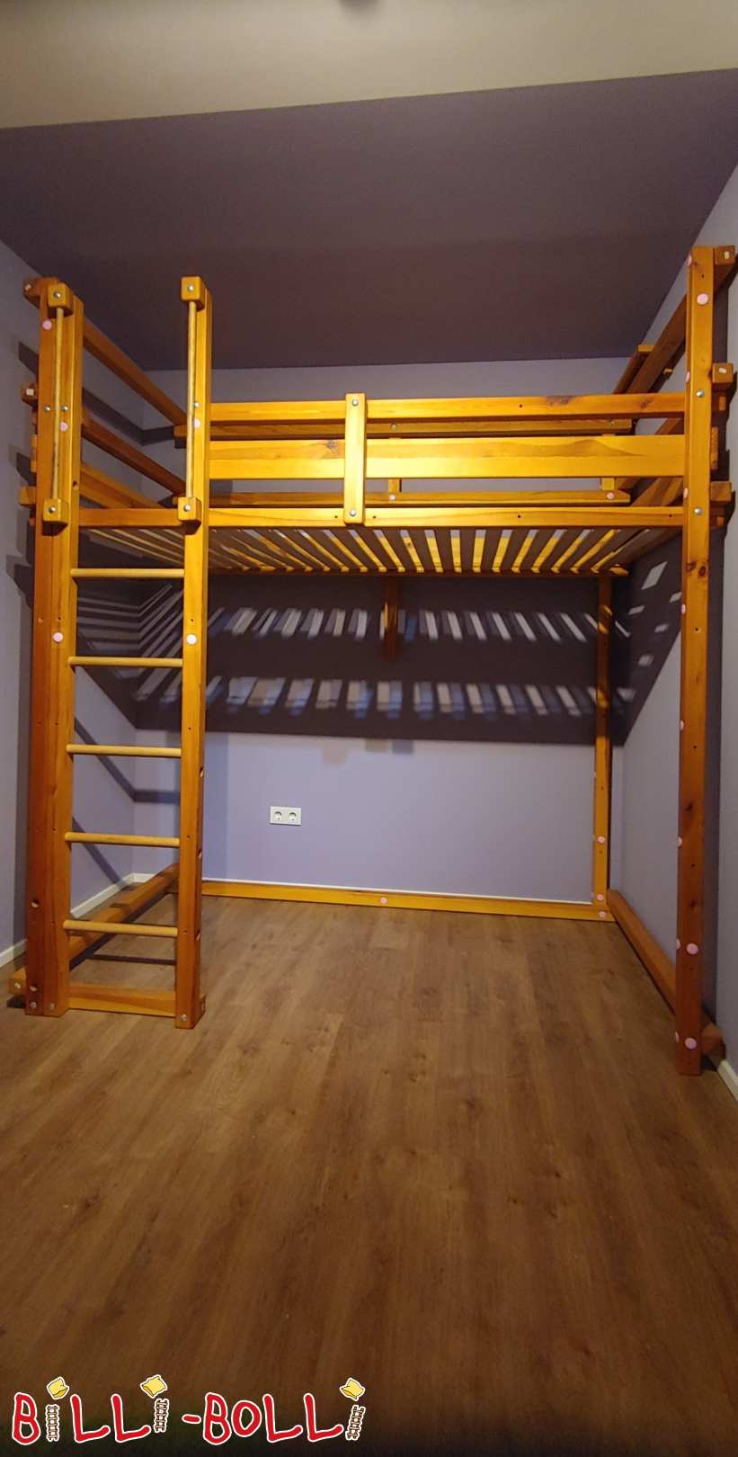 Mitwachsendes Hochbett 120x200cm mit Höhe 228,5 cm Füße Studentenbett (Kategorie: Hochbett mitwachsend gebraucht)