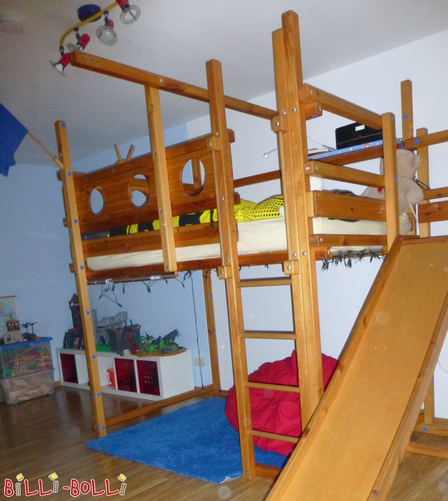 Mitwachsendes Hochbett 120x200cm, mit Höhe 228,5cm Füße Studentenbett (Kategorie: Hochbett mitwachsend gebraucht)