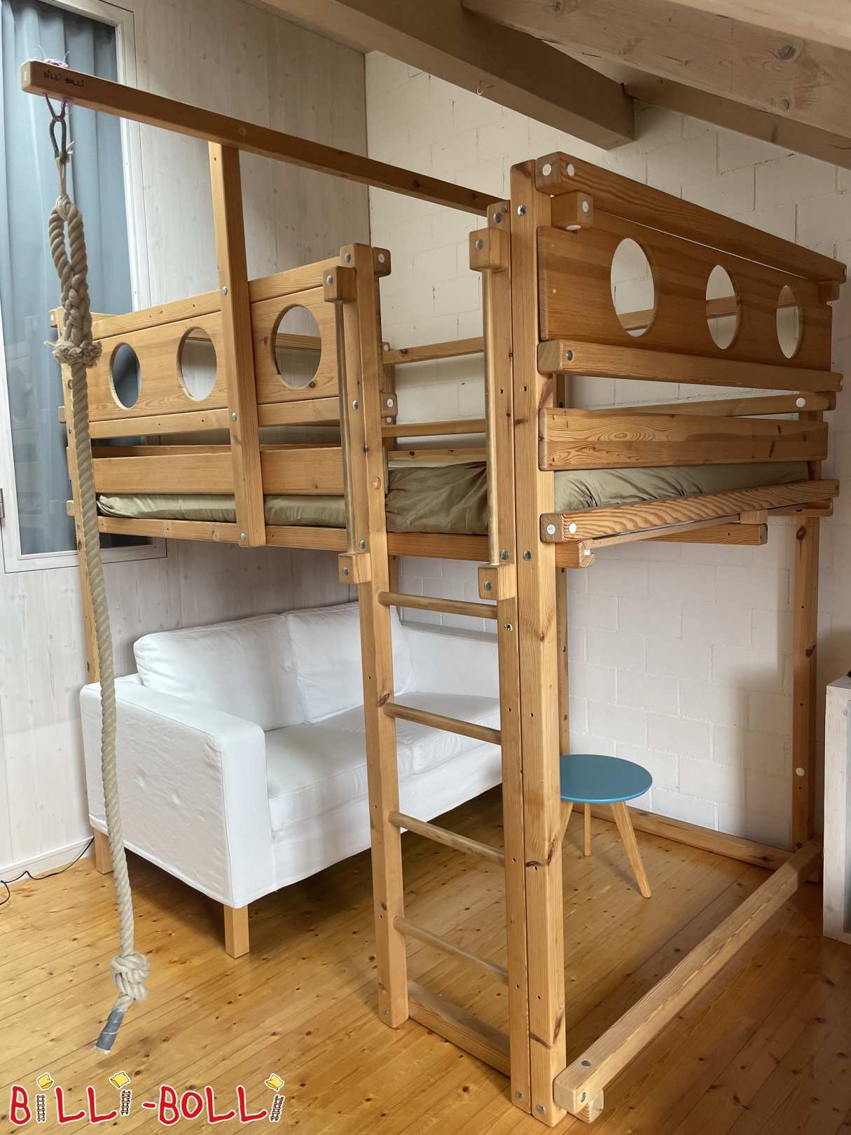 mitwachsendes Hochbett 140x200 cm inkl. Zubehör (Kategorie: Hochbett mitwachsend gebraucht)