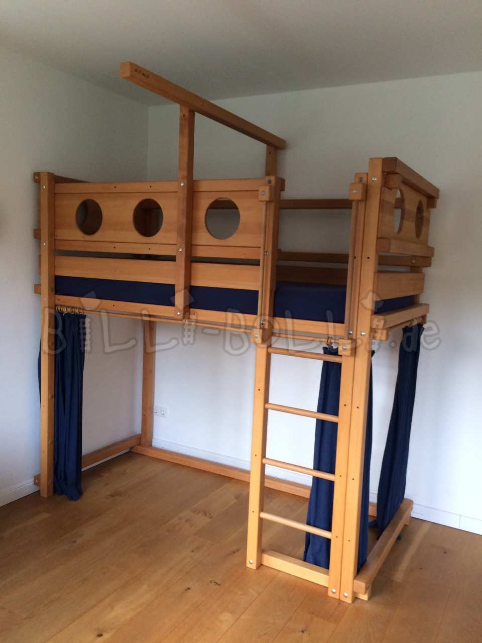Mitwachsendes Hochbett, 90 x 200 cm, Buche geölt-gewachst (Hochbett gebraucht)