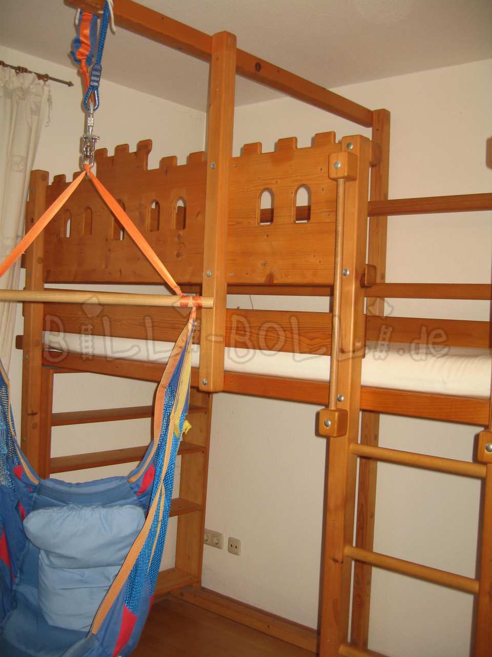 Mitwachsendes Hochbett, 90 x 200 cm, Fichte geölt-gewachst (Hochbett gebraucht)