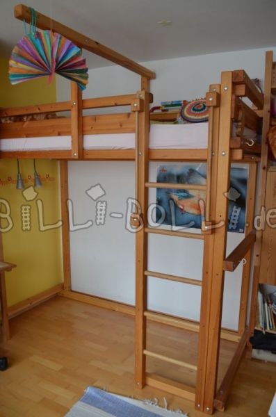 Mitwachsendes Hochbett 90 x 200, Kiefer Öl/Wachs behandelt (Hochbett gebraucht) Mitwachsendes Hochbett 90 x 200, Kiefer Öl/Wachs behandelt (Hochbett gebraucht)