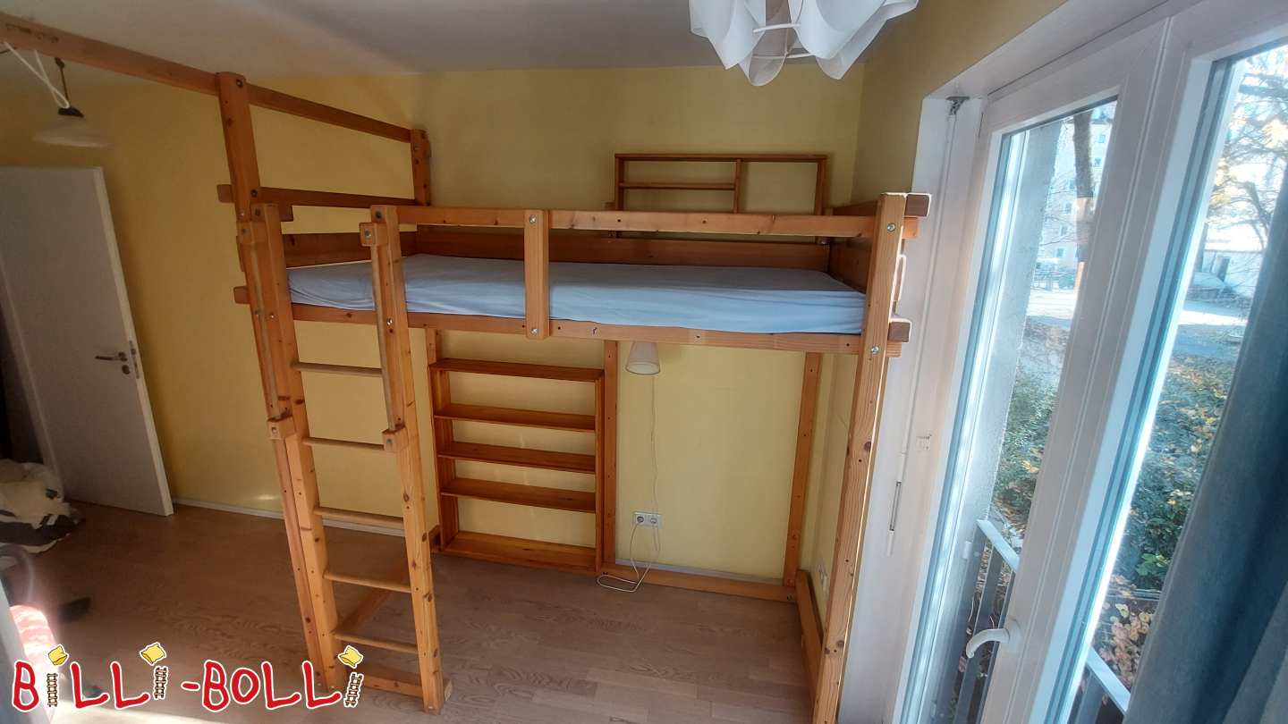 Mitwachsendes Hochbett 90x200 Kiefer Natur, geölt (Kategorie: Hochbett mitwachsend gebraucht)