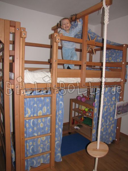Mitwachsendes Hochbett aus Buche, Baujahr 2011 (Hochbett gebraucht) Mitwachsendes Hochbett aus Buche, Baujahr 2011 (Hochbett gebraucht)