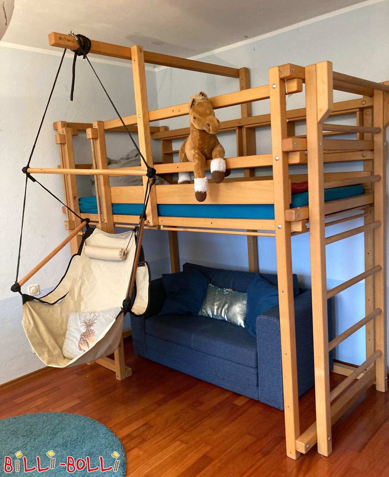 Mitwachsendes Hochbett aus Buche geölt mit Sprossenwand in Frankfurt (Kategorie: Hochbett gebraucht) Mitwachsendes Hochbett aus Buche geölt mit Sprossenwand in Frankfurt (Kategorie: Hochbett gebraucht)