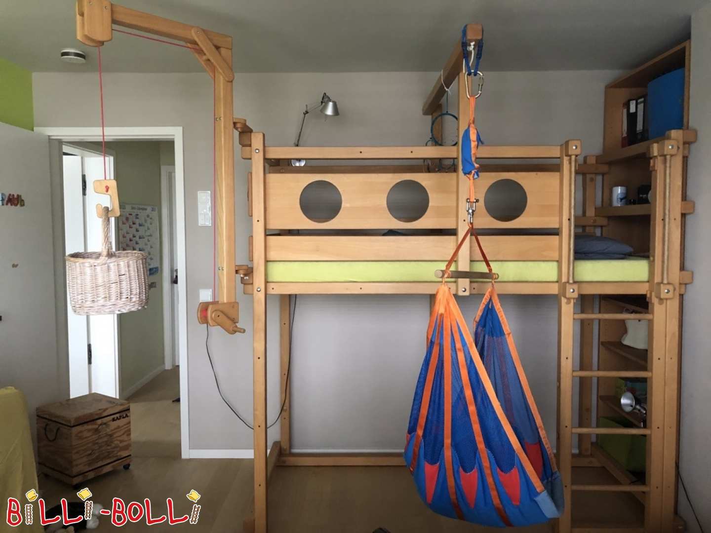 Mitwachsendes Hochbett aus Buche geölt und gewachst mit Zubehör (Hochbett gebraucht) Mitwachsendes Hochbett aus Buche geölt und gewachst mit Zubehör (Hochbett gebraucht)