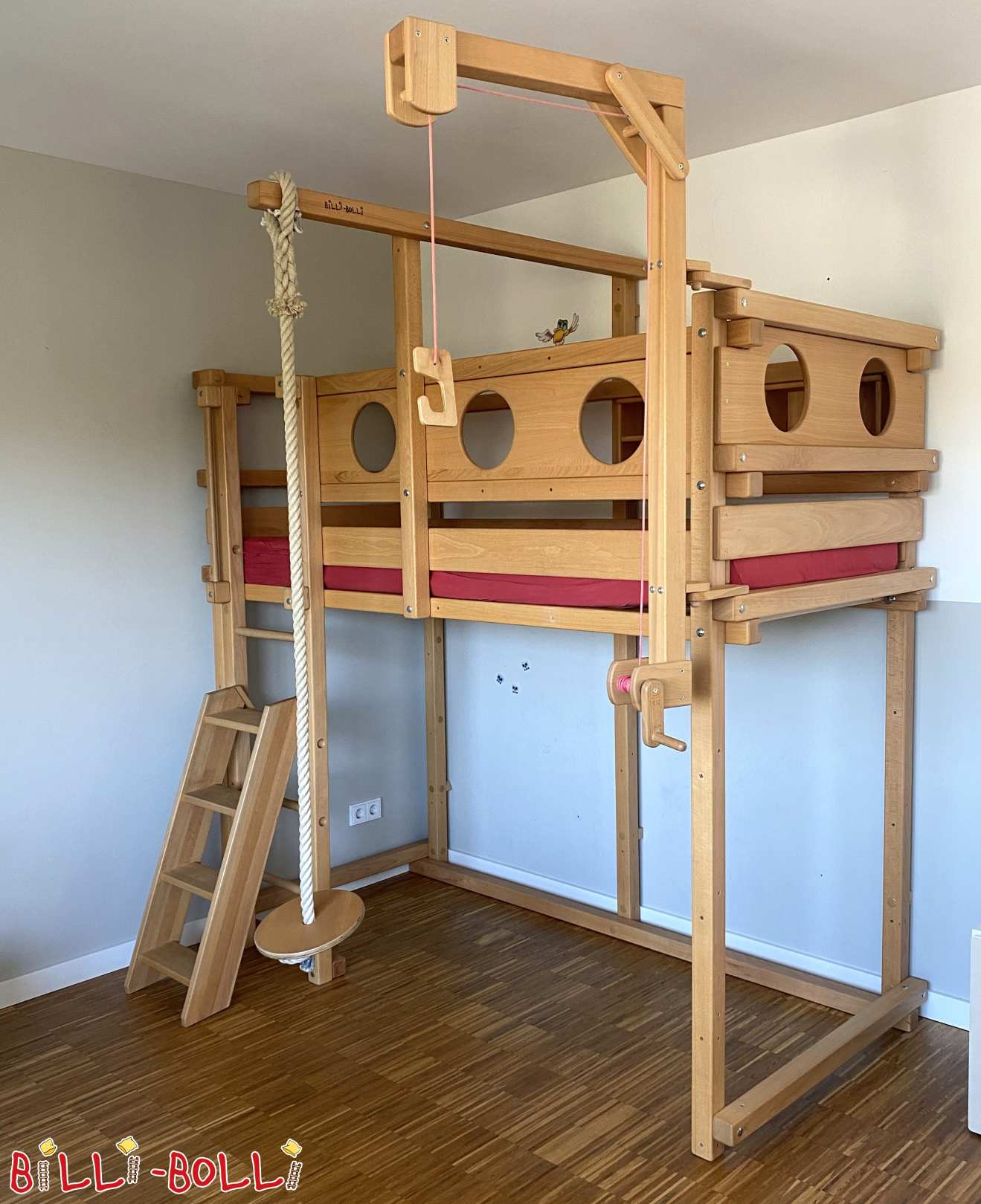 Mitwachsendes Hochbett aus Buche in Schalkenmehren (Kategorie: Hochbett gebraucht)
