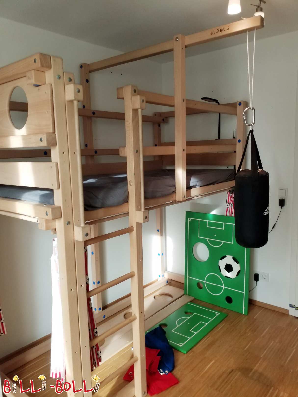 Mitwachsendes Hochbett Buche 90x200 cm (Kategorie: Hochbett mitwachsend gebraucht)